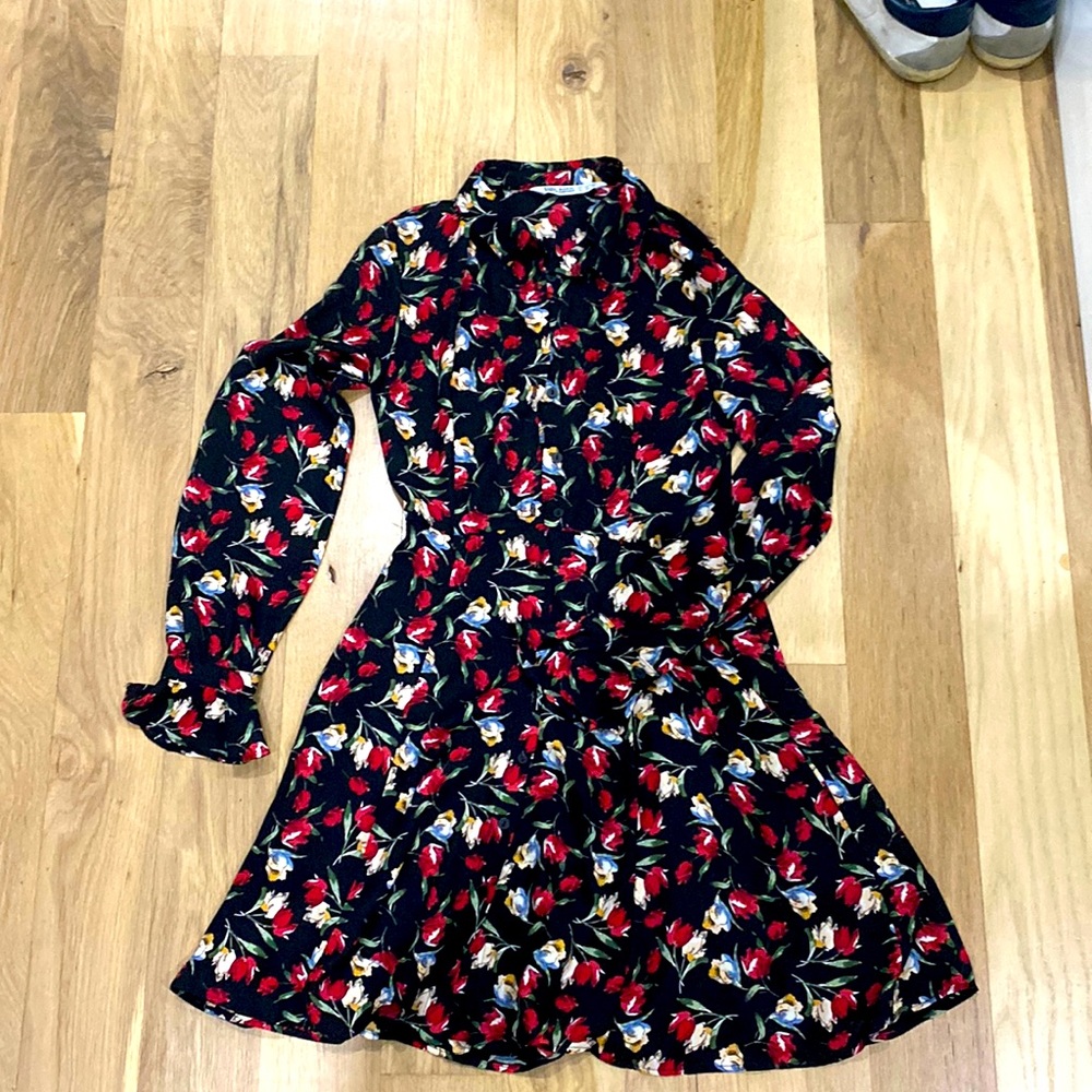 Flattering Cute A Line Floral Dress